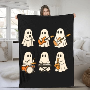 Discover Ghost Band Musical Ensemble Fleece Blankets