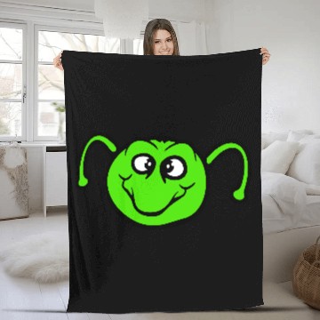 Discover Caterpillar sweet little happy smile cute friendly Fleece Blankets