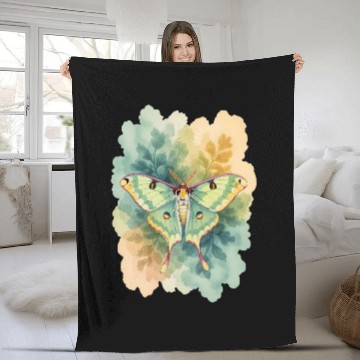 Discover Vivid Papilio Butterfly with Floral Background Fleece Blankets