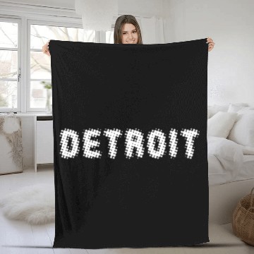 Discover Detroit Michigan Fleece Blankets