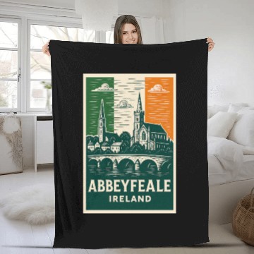 Discover Abbeyfale Ireland Church Skyline Fleece Blankets