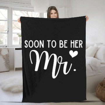 Discover Soon To Be Her Mr Bride And Groom Matching Couples Fleece Blankets