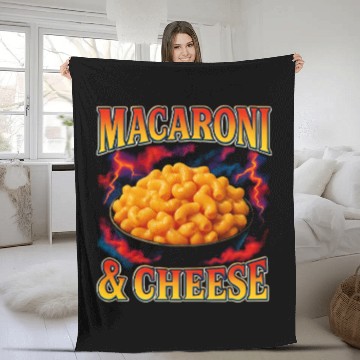 Discover Macaroni And Cheese Favorite Food Weird 90s Fleece Blankets