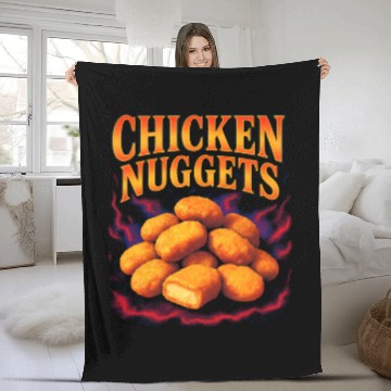 Discover Chicken Nuggets Favorite Food Weird 90s Nuggets Fleece Blankets