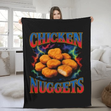 Discover Chicken Nuggets Favorite Food Weird 90s Nuggets Fleece Blankets