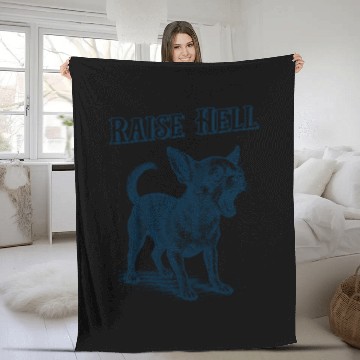 Discover Raise Hell Chihuahua Fleece Blankets