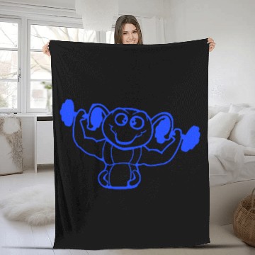 Discover Caterpillar Bodybuilder Muscle Building Strong Fit Fleece Blankets