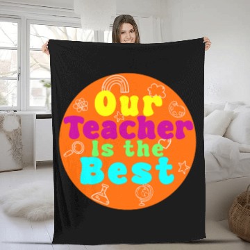 Discover Colorful Teacher Appreciation Circular Fleece Blankets