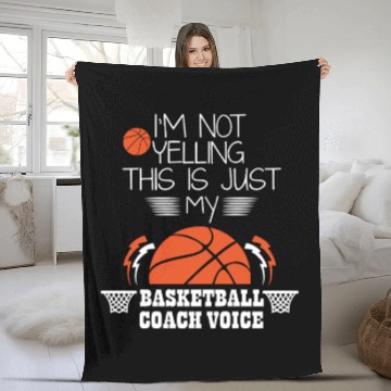 Discover Basketball Coach Voice – Funny Basketball Coach  Fleece Blankets