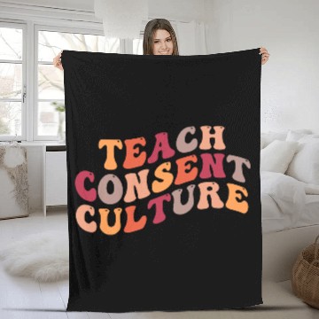 Discover Teach consent culture Fleece Blankets