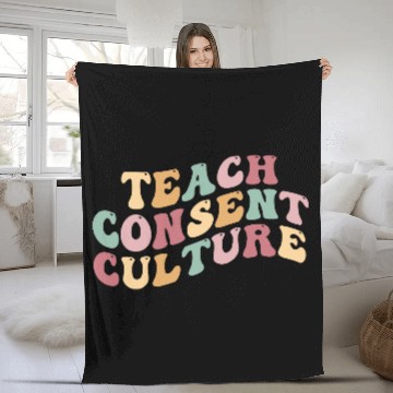 Discover Teach consent culture Fleece Blankets