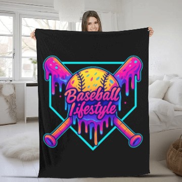 Discover Baseball Lifestyle Apparel Youth Baseball Drip Ice Fleece Blankets