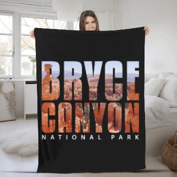 Discover Bryce Canyon National Park Scenic Design Fleece Blankets
