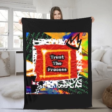 Discover Trust The Process Graffiti Art Design Fleece Blankets