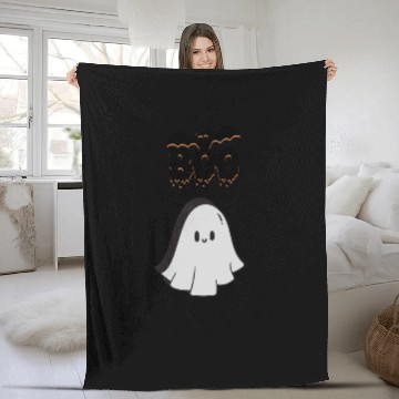 Discover Cute Ghost Halloween Trick or Treat Fleece Blankets