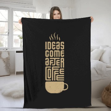 Discover Inspirational Coffee Mug Typography Fleece Blankets