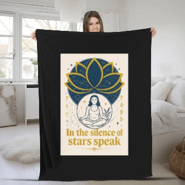 Discover Mystic Lotus Meditation Art Fleece Blankets