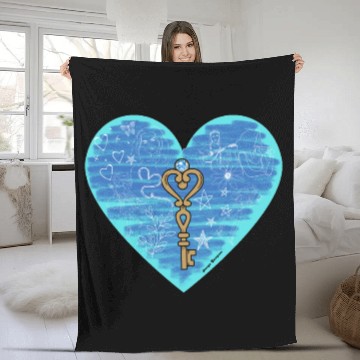 Discover Girlhood in light blue Fleece Blankets