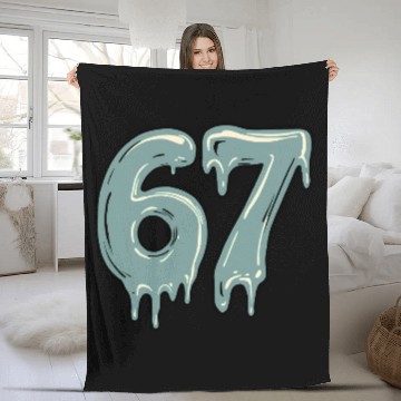 Discover Funny Six Seven 6 7 Meme Fleece Blankets