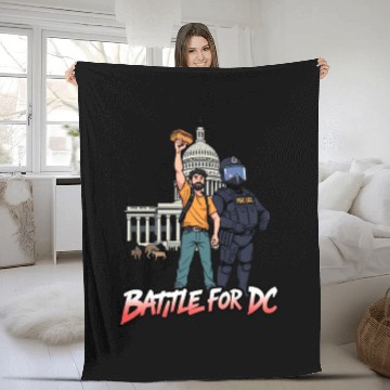 Discover Free DC Sandwich Guy Banksy Style Street Art Fleece Blankets
