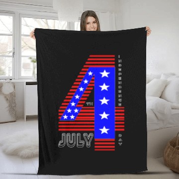 Discover July 4th Stars and Stripes Independence Design Fleece Blankets