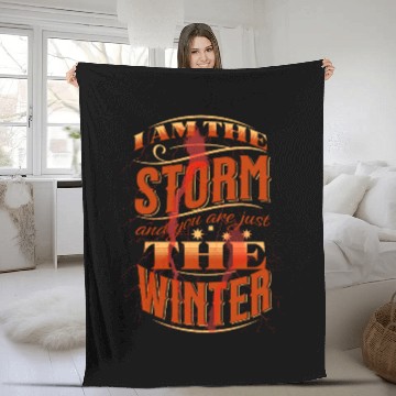 Discover Lamenting Storm Winter Design Fleece Blankets
