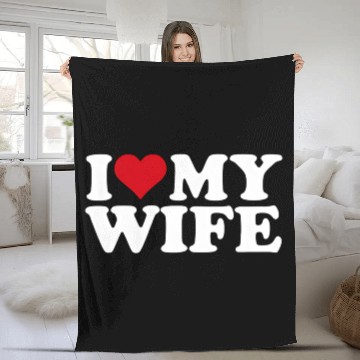 Discover I Love My Wife Fleece Blankets