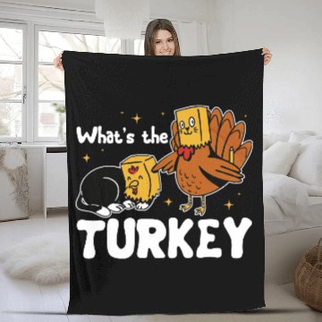 Discover Turkey Thanksgiving Fleece Blankets Cat Lover Gift Cute Fleece Blankets
