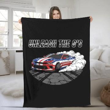 Discover Patriotic American Muscle Car Fleece Blankets