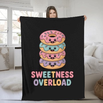 Discover Sweetness Overload | Donut Kids Fleece Blankets
