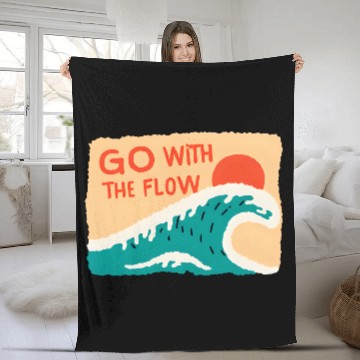Discover Sunset Wave Inspirational Design Fleece Blankets