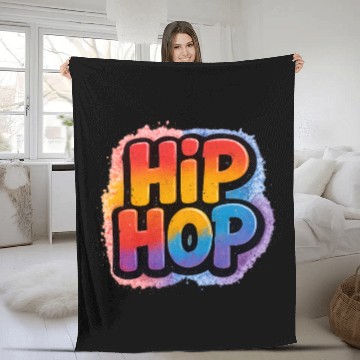 Discover Colorful Hip Hop Graffiti Design Fleece Blankets