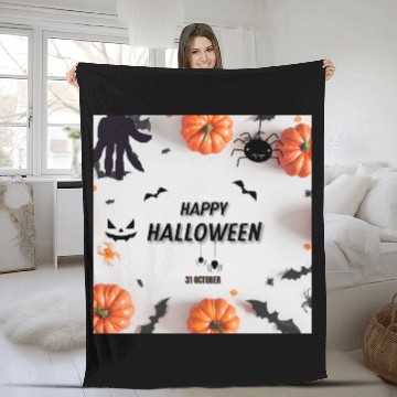 Discover Happy halloween Fleece Blankets