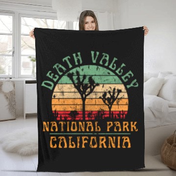 Discover Death Valley California Nature Hiking Outdoors Fleece Blankets