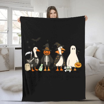 Discover Just A Spooky Goose Halloween Costume Silly Goose Fleece Blankets