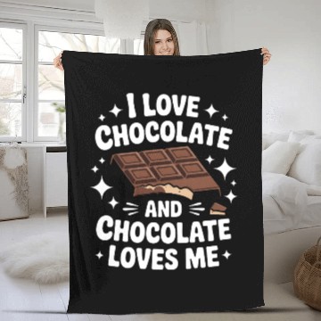 Discover Chocolate Love Quote Design Fleece Blankets