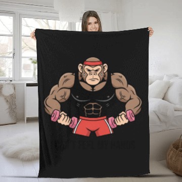 Discover Monkey Gains – Funny Gym Design Fleece Blankets