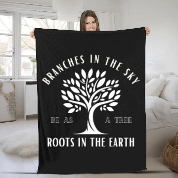 Discover Branches in the Sky Inspirational Tree Design Fleece Blankets
