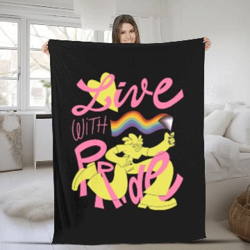 Discover Live with Pride - LGBTQ+ Statement Fleece Blankets
