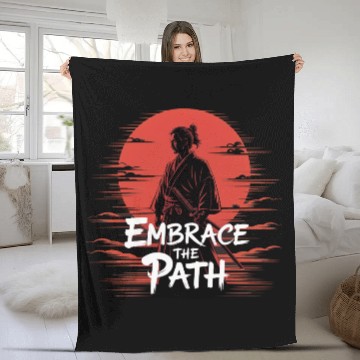 Discover Embrace The Path – Samurai Spirit Fleece Blankets
