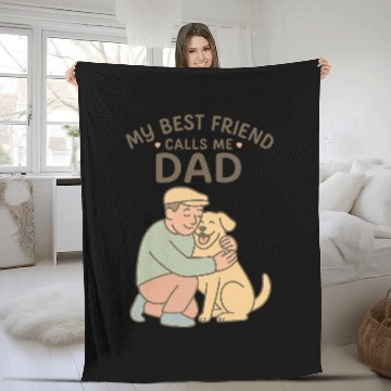 Discover Dog Dad Pastel Hug Fleece Blankets – My Best Friend