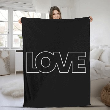 Discover Clear Love Type Logo Fleece Blankets