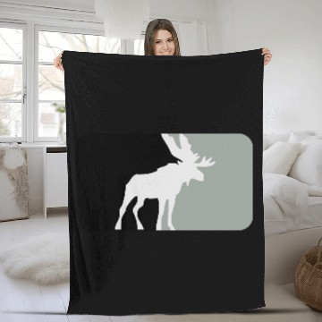 Discover US-ES - Alce - Moose Fleece Blankets