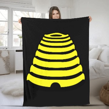 Discover Bee Hive Fleece Blankets