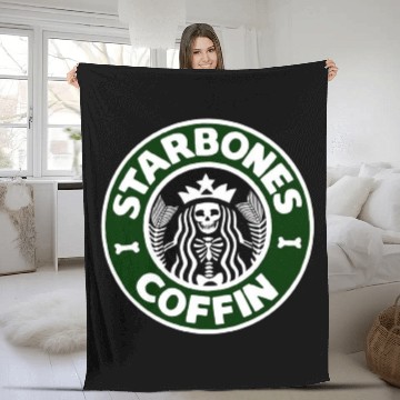 Discover Starbones Coffin Fleece Blankets