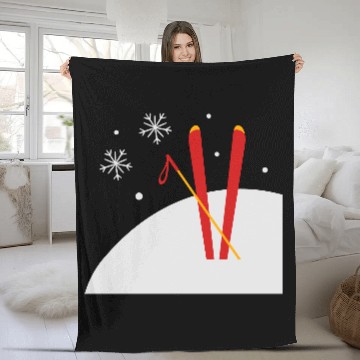 Discover Skiing 3 Fleece Blankets