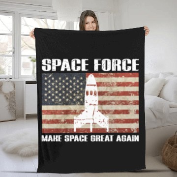 Discover Space Force Fleece Blankets USA Armed Forces Distressed T Sh