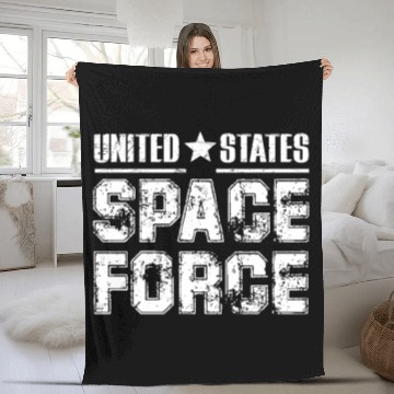 Discover Space Force Fleece Blankets USA Armed Forces Distressed TShi