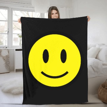 Discover Smiley Face Icon 2c Fleece Blankets