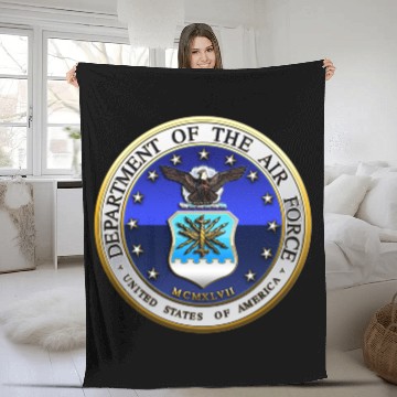 Discover US Air Force (USAF) Seal Fleece Blankets